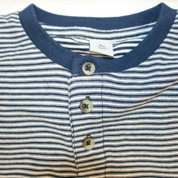 2 TU Kids Long Sleeve T-Shirts Navy Striped and Bl - Picture 6 of 12